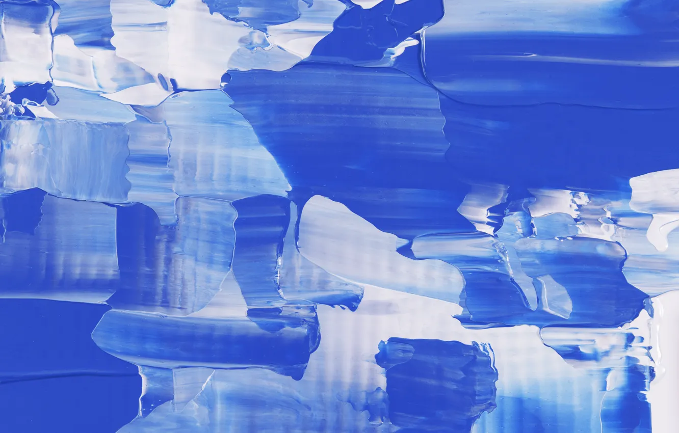 Photo wallpaper blue, paint, texture, spot, palette, strokes, mix, phineus background