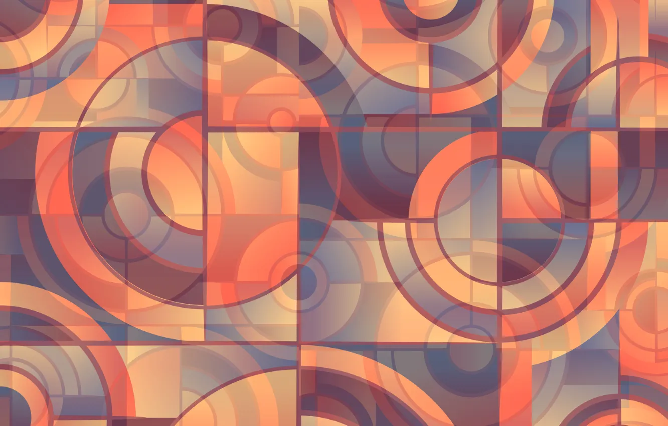 Photo wallpaper circles, design, abstraction, geometry