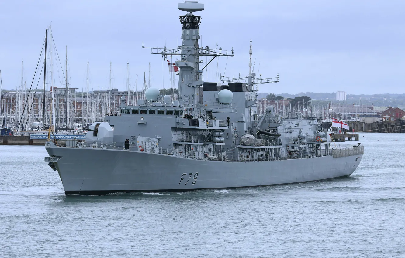 Photo wallpaper UK, frigate, The Royal Navy, HMS Portland