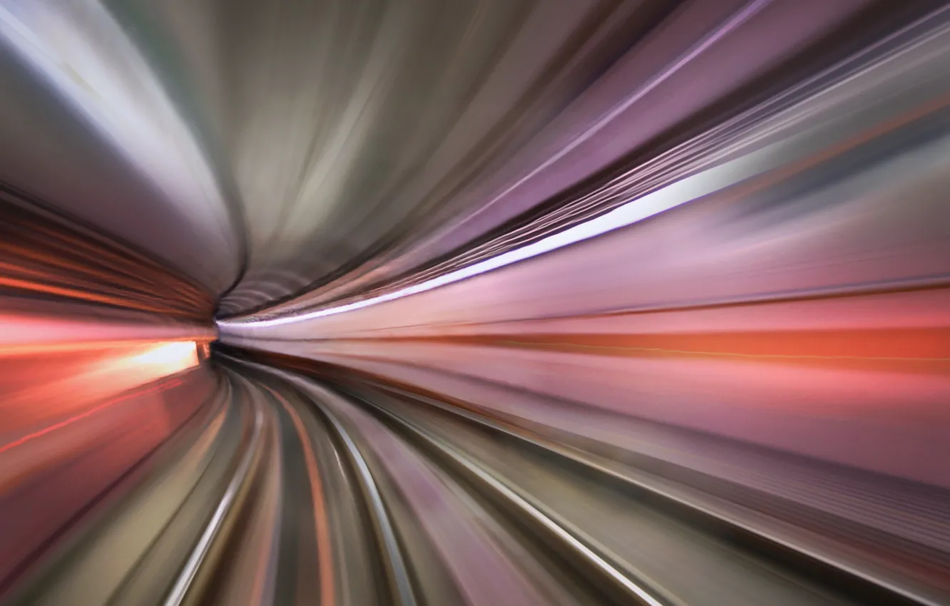 Photo wallpaper line, speed, the tunnel