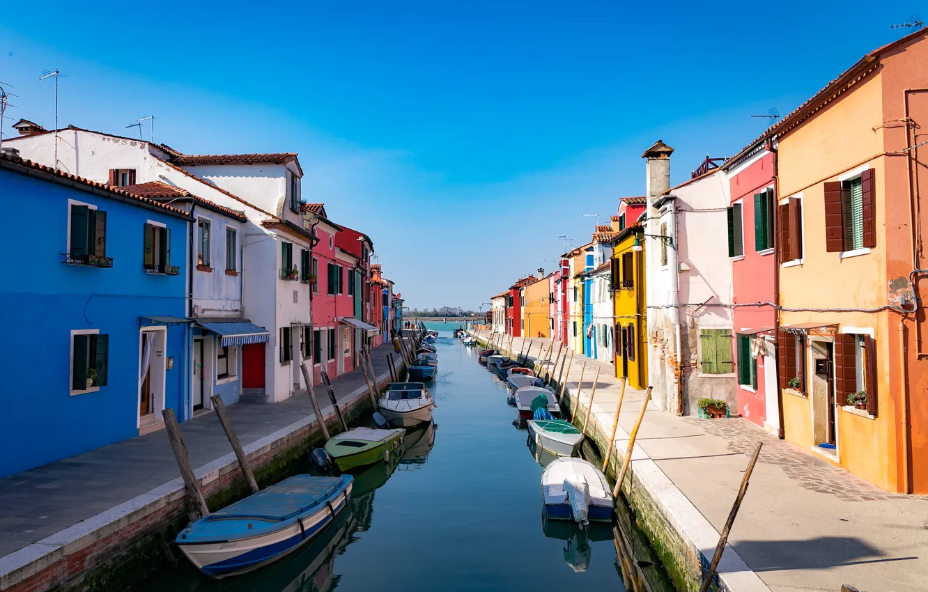 Photo wallpaper Italy, Venice, Burano island