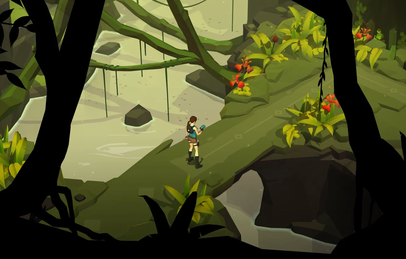 Photo wallpaper the game, ruins, game, Lara Croft, Square Enix, Lara Croft, Crystal Dynamics, Lara Croft Go