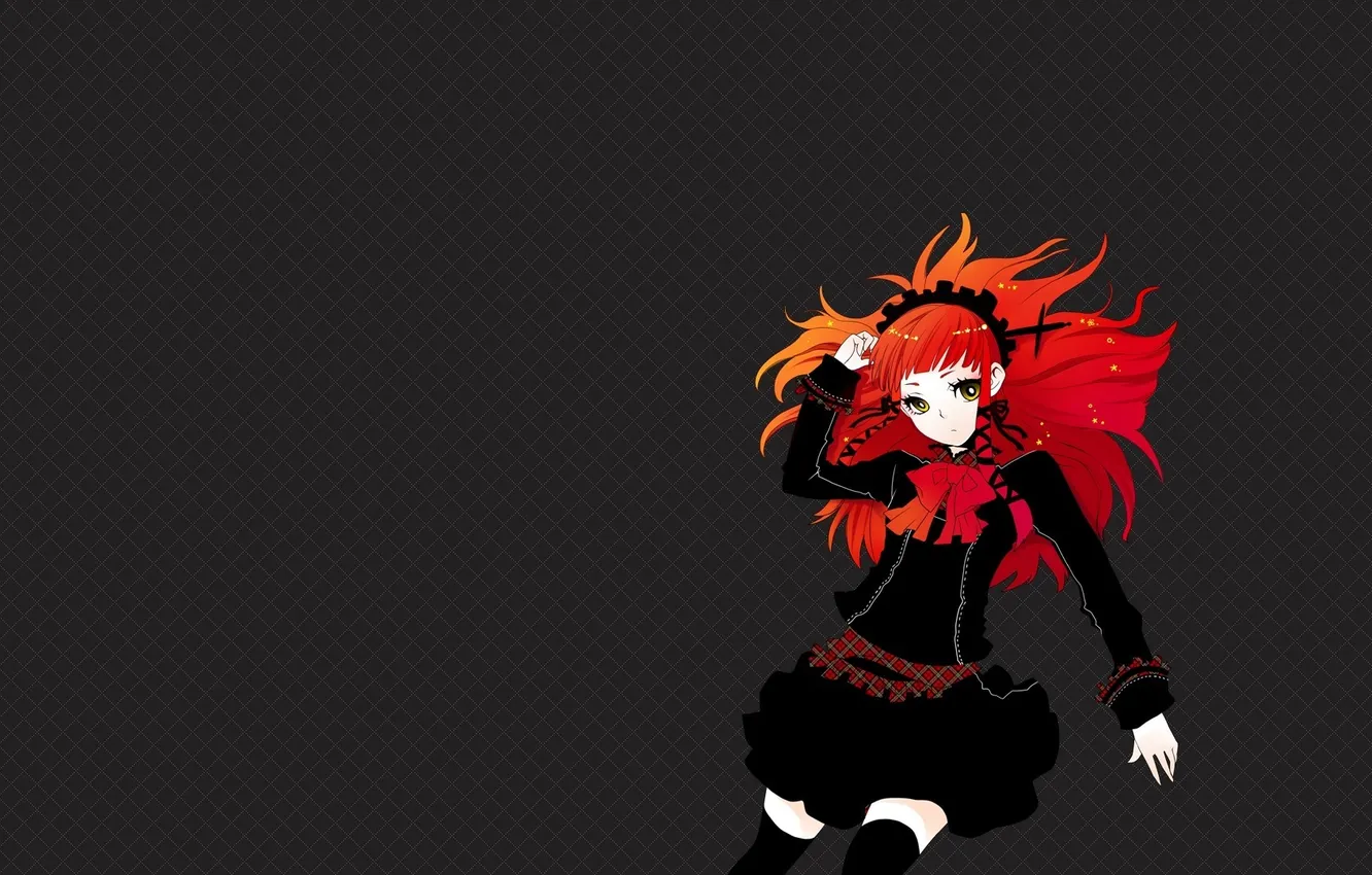 Photo wallpaper look, girl, red