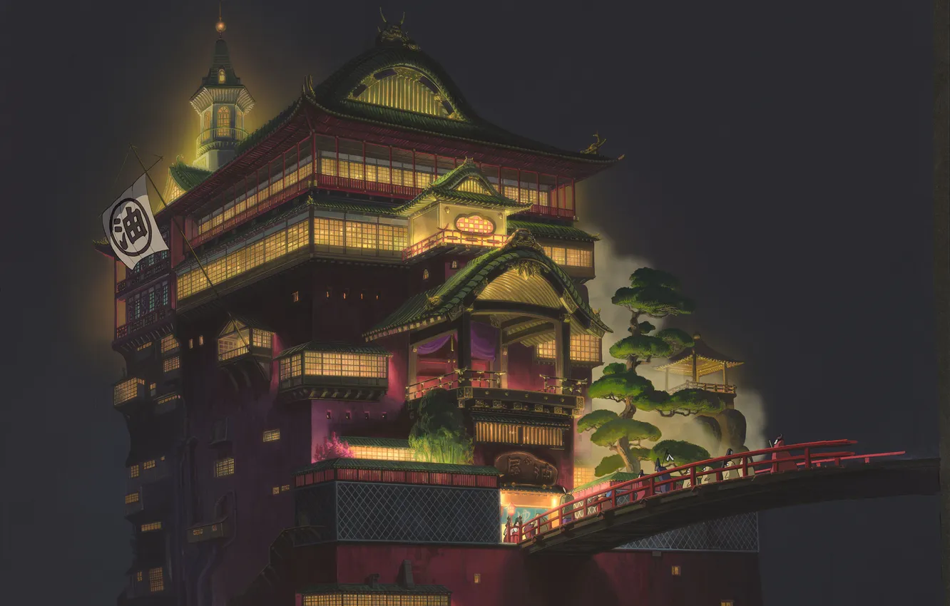 Photo wallpaper spirit, bath, spirited away, Spirited Away, Miyazaki