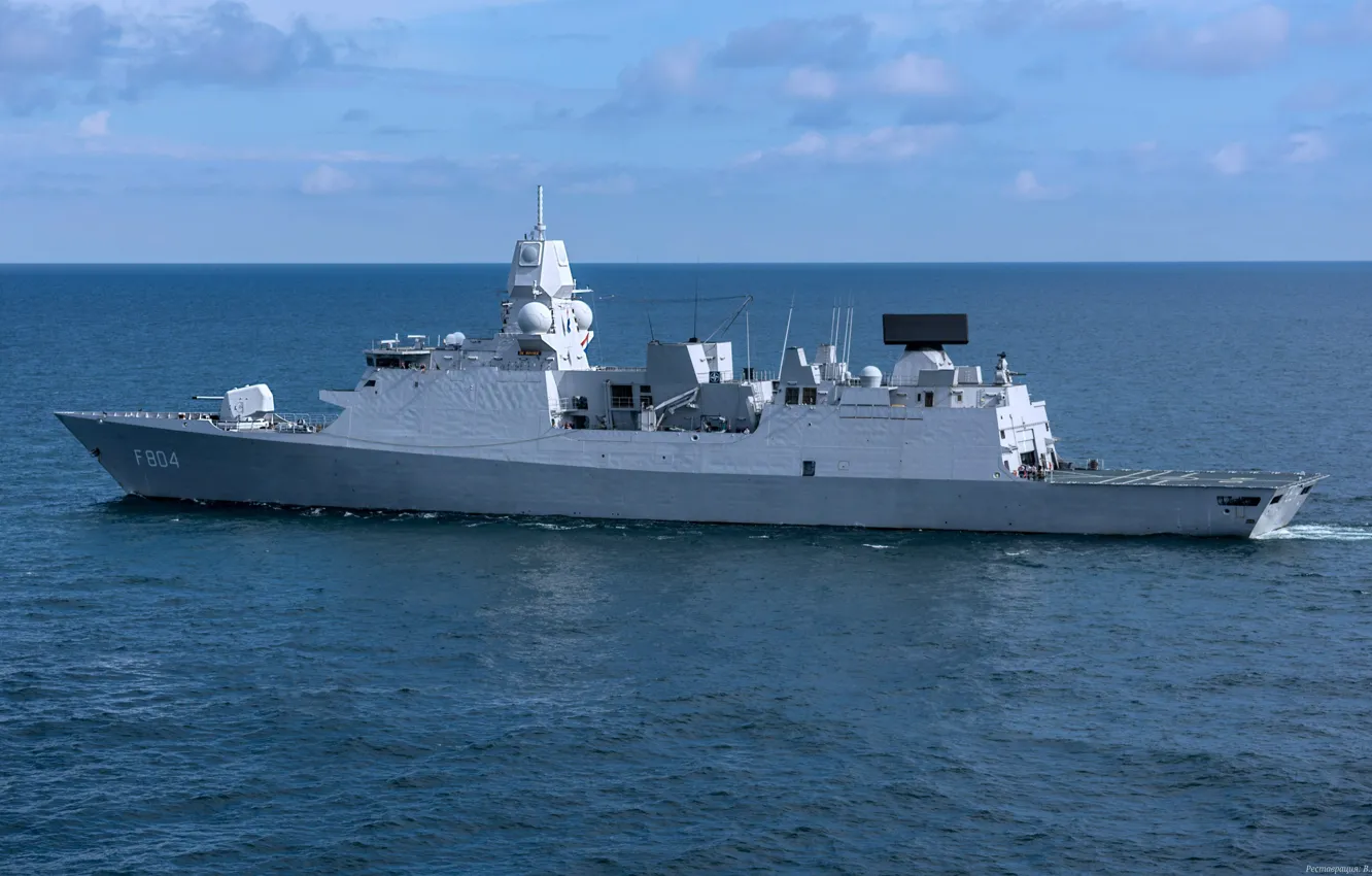 Photo wallpaper frigate, HNLMS De Ruyter, Netherlands Navy