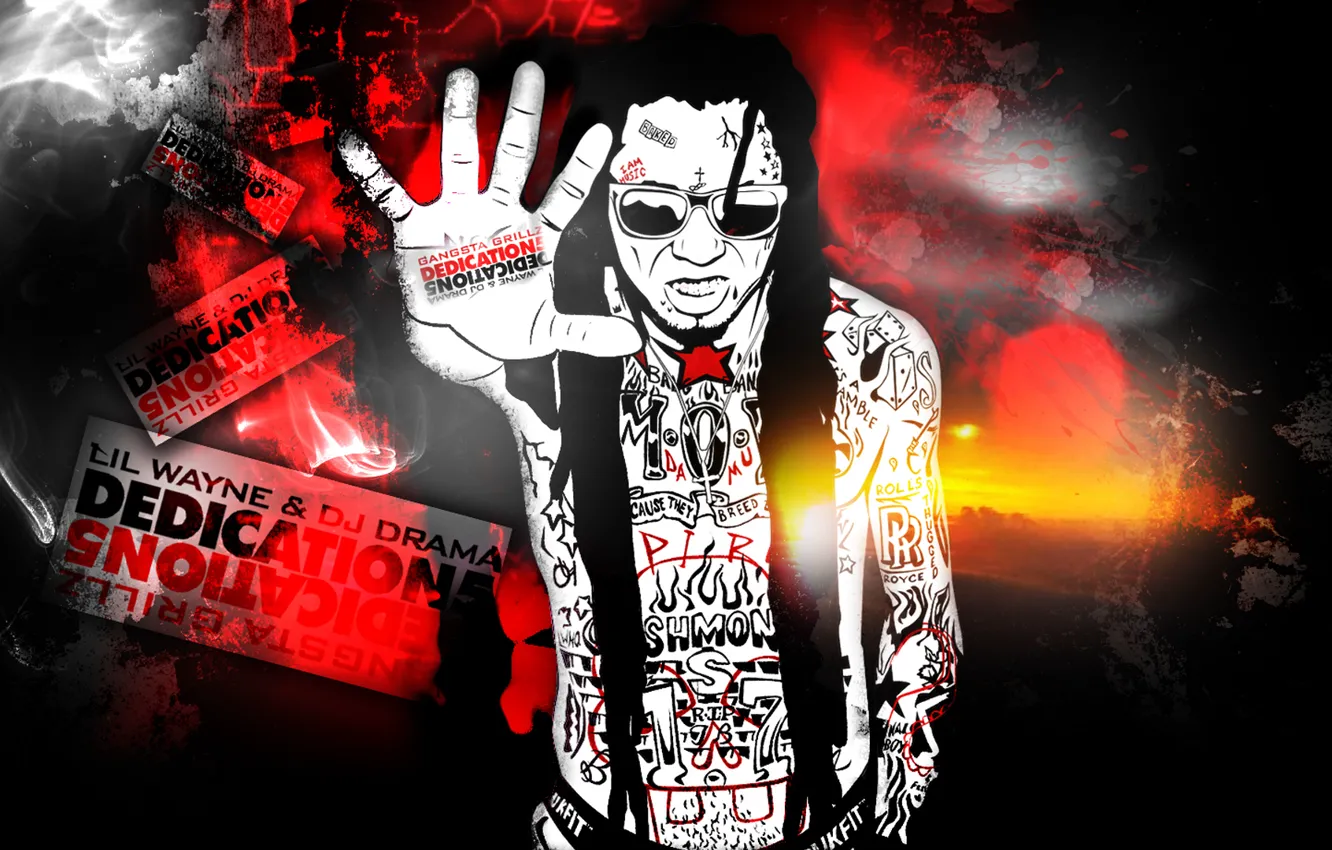 Photo wallpaper dreadlocks, hip-hop, tatoo, rap, swag, lil wayne