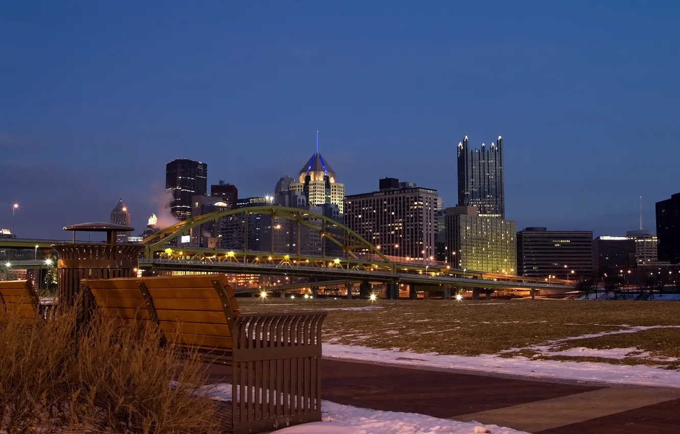 Photo wallpaper city, the city, USA, Pennsylvania, Pittsburgh