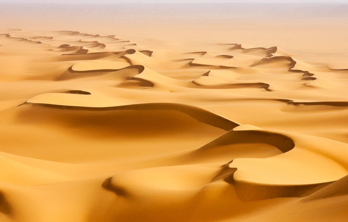 Photo wallpaper the sky, desert, dunes