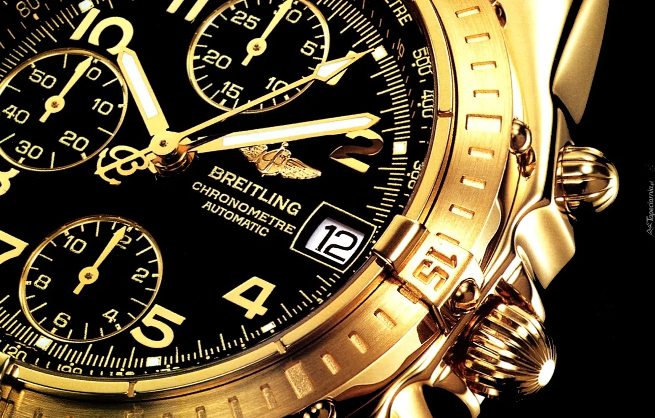 Photo wallpaper background, gold, Watch, dial, HD wallpaper