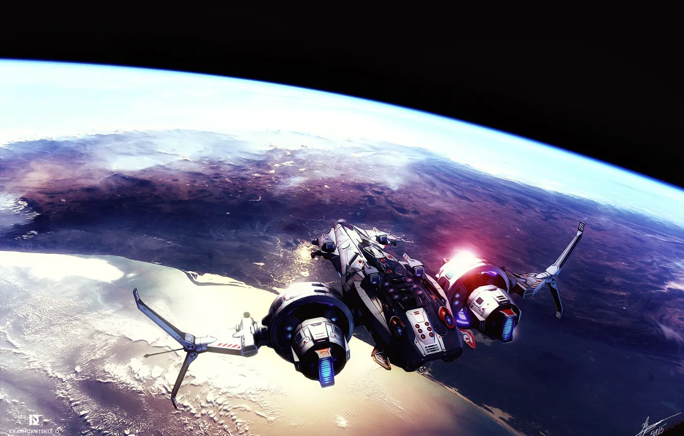 Photo wallpaper space, ship, fanart, sci fi, star conflict