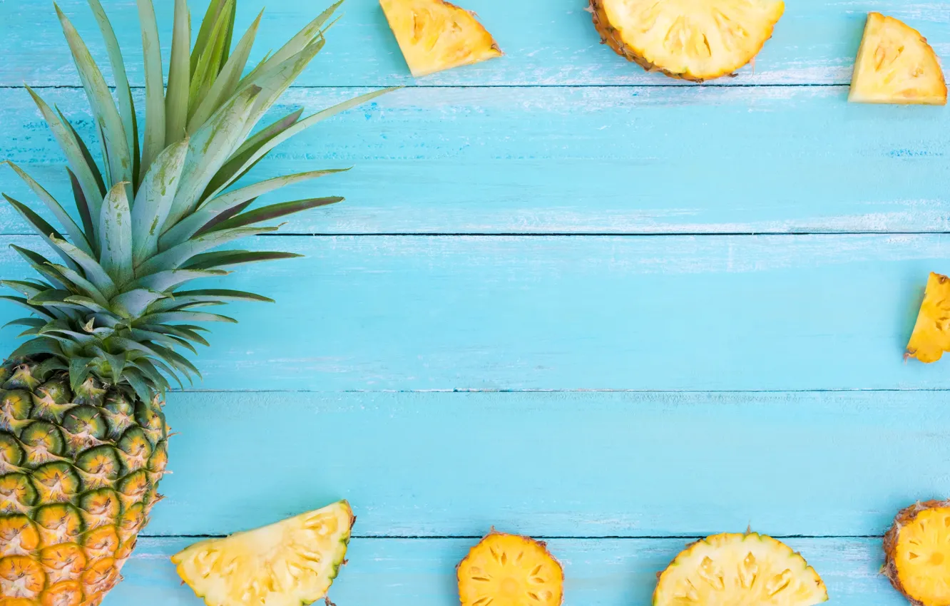 Photo wallpaper background, pineapple, slices