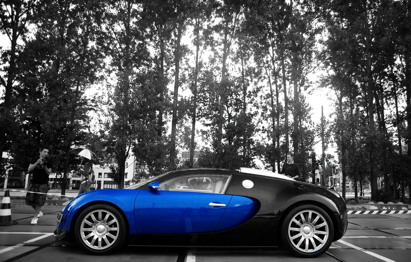 Photo wallpaper color, Bugatti, contrast, Veyron
