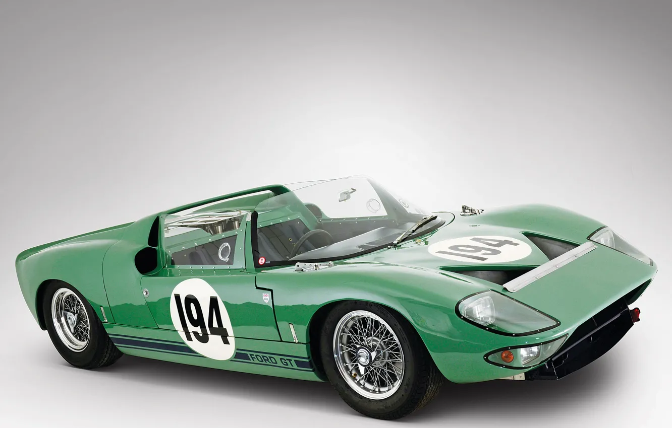 Photo wallpaper Roadster, Ford, Prototype, 1965, Classic cars, V8 4, Linden Green, GT/111