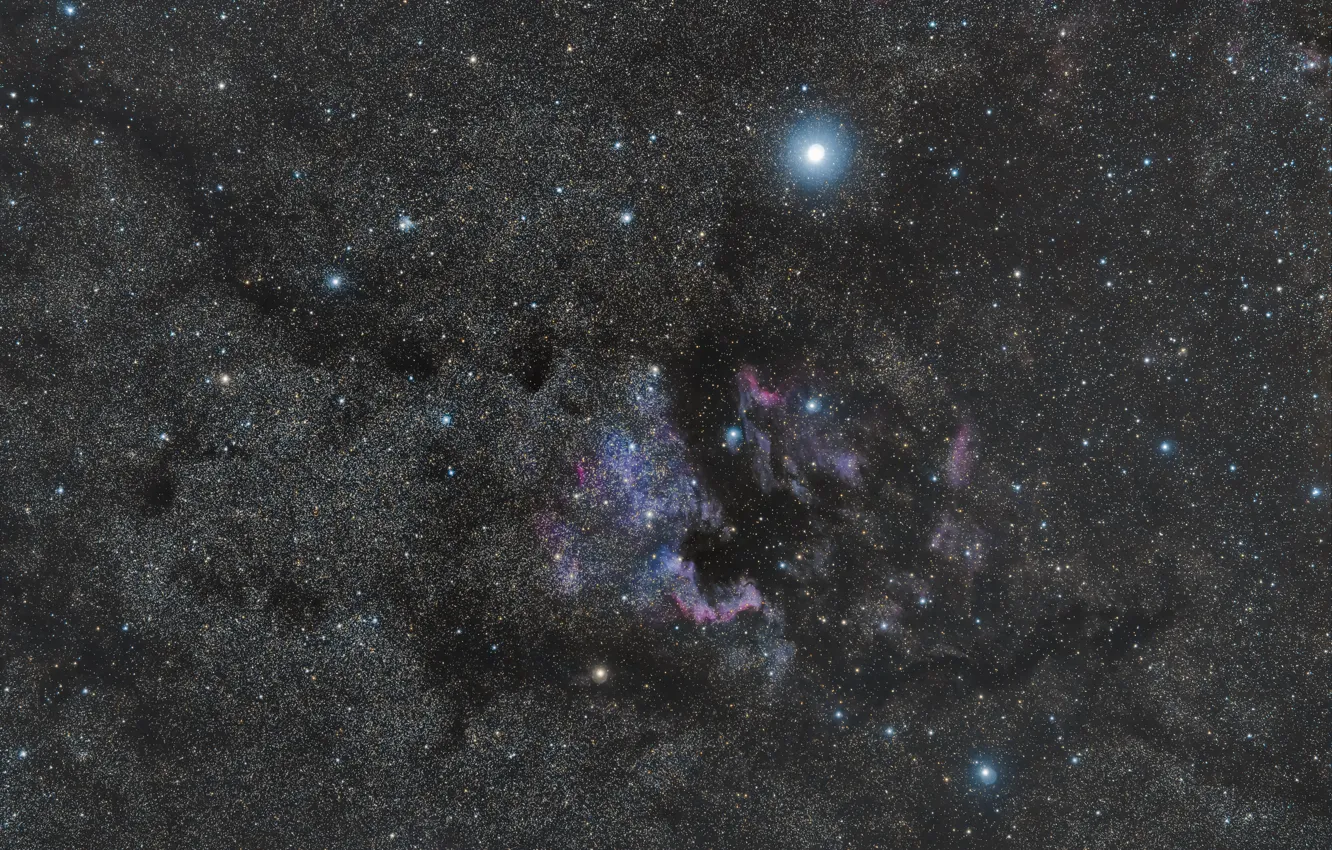 Photo wallpaper Nebula, North America, North America Nebula, in the constellation Swan