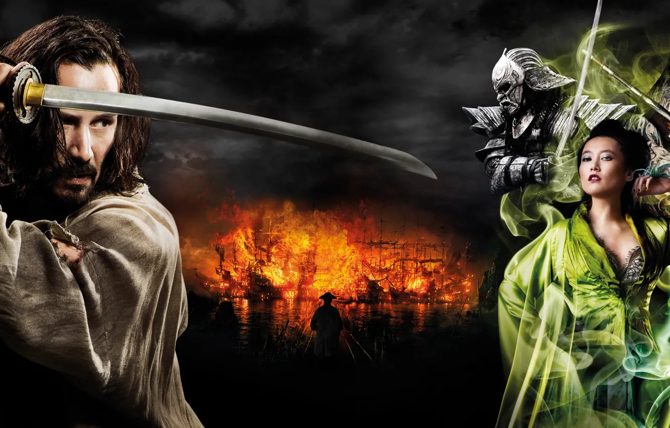 Photo wallpaper sword, katana, samurai, Keanu Reeves, Keanu Reeves, 47 Ronin, 47 ronin