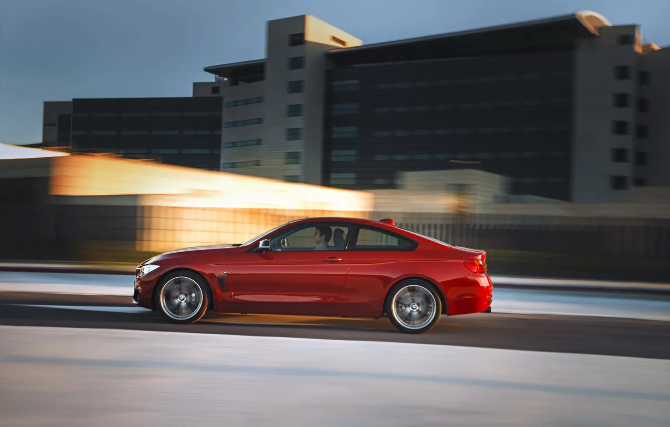 Photo wallpaper red, bmw, sport, line, coupe, 4series, 435i, f32