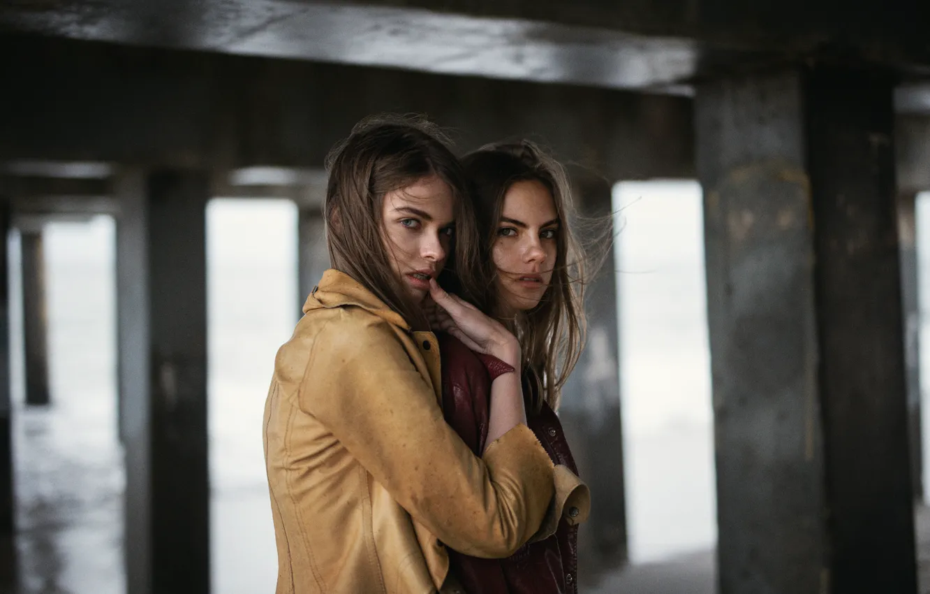 Photo wallpaper look, girl, face, background, jet, Kate