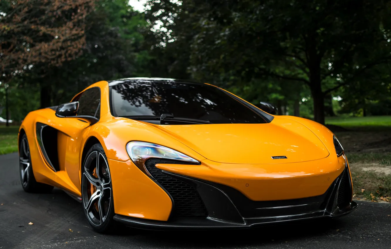 Photo wallpaper McLaren, Spyder, Yellow, 650S