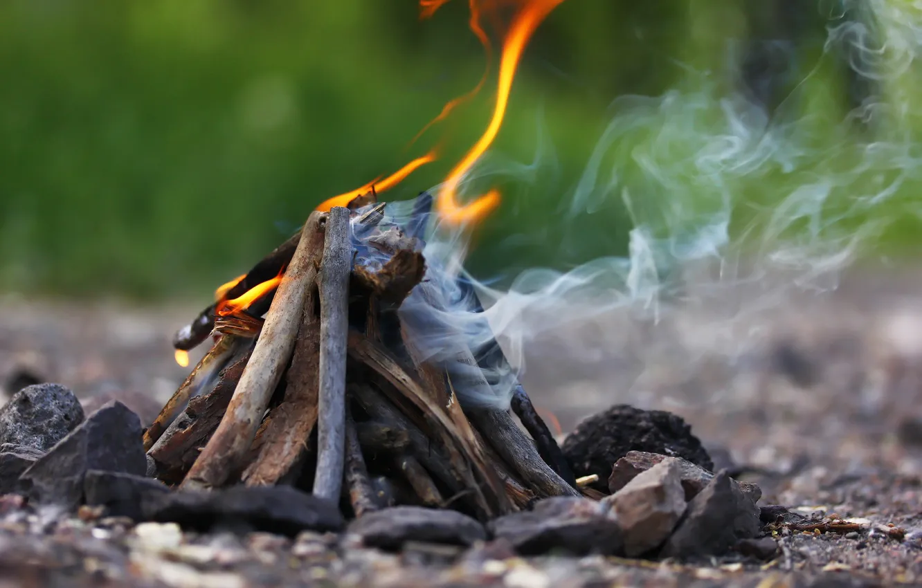 Photo wallpaper lights, background, smoke