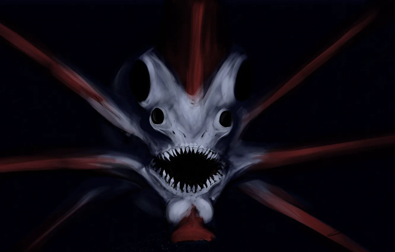 Photo wallpaper monster, teeth, mouth, Subnautica