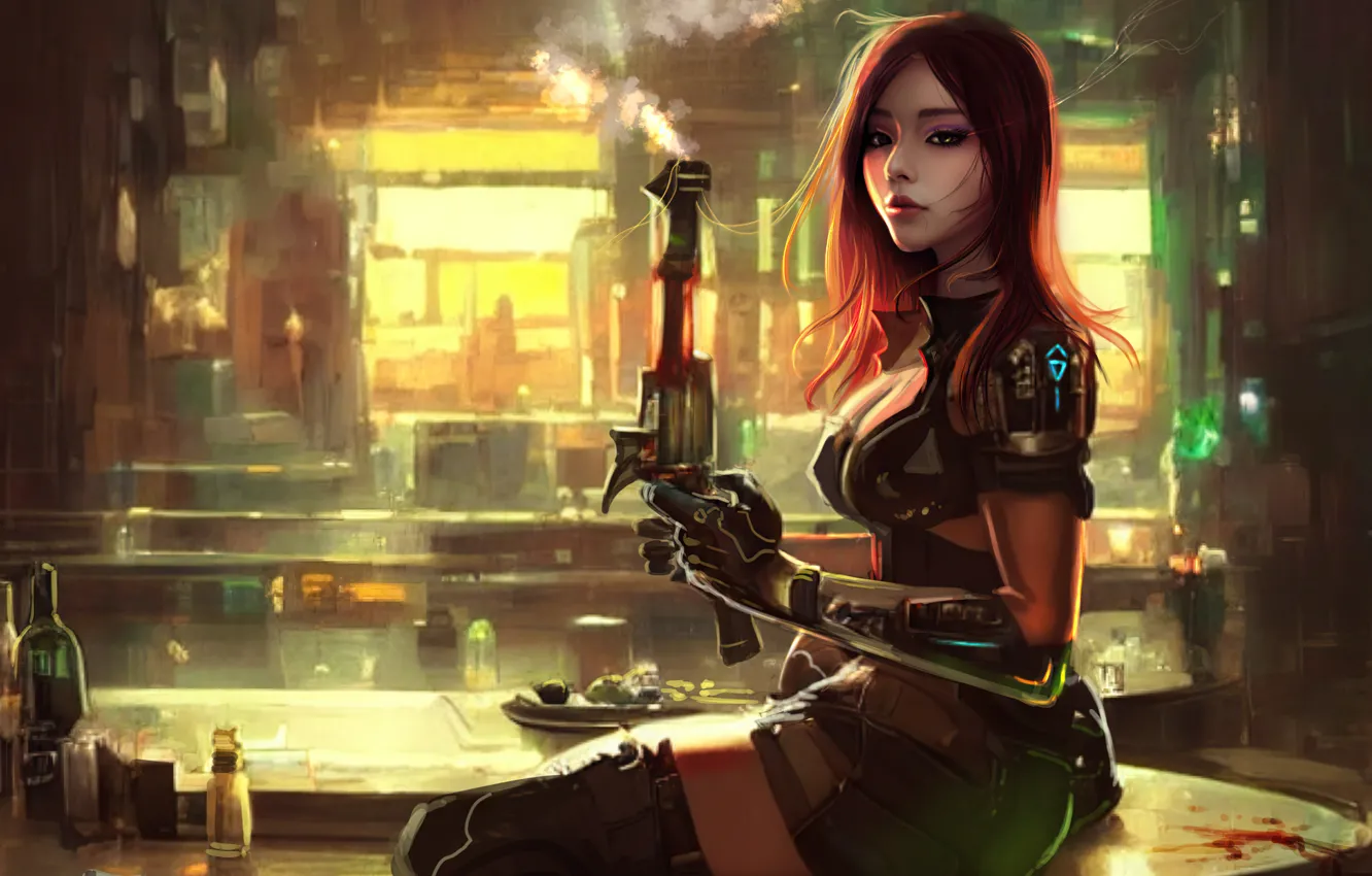 Photo wallpaper girl, anime, art