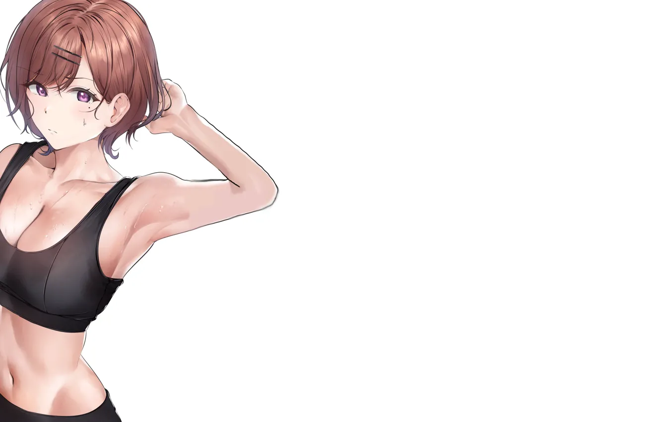 Photo wallpaper kawaii, girl, sexy, wet, anime, short hair, babe, cute