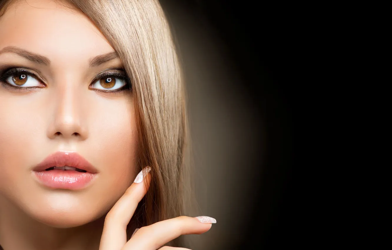 Photo wallpaper look, face, hair, lipstick, lips