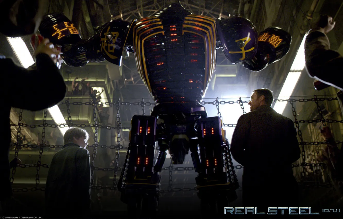 Photo wallpaper robot, Boxing, Hugh Jackman, real steel, Noisy Boy