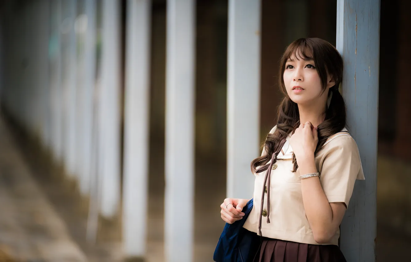 Photo wallpaper girl, Asian, cutie