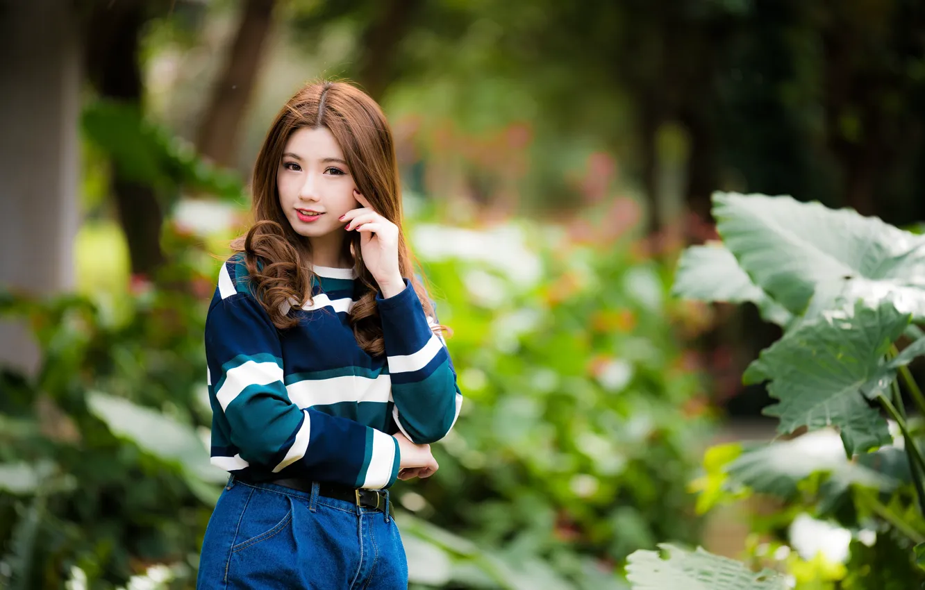 Photo wallpaper girl, Asian, cutie