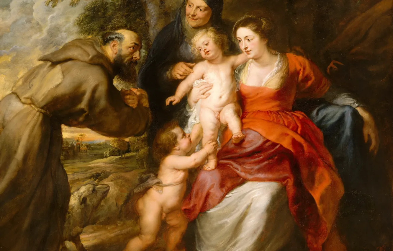 Photo wallpaper picture, religion, Peter Paul Rubens, mythology, Holy Family, Pieter Paul Rubens