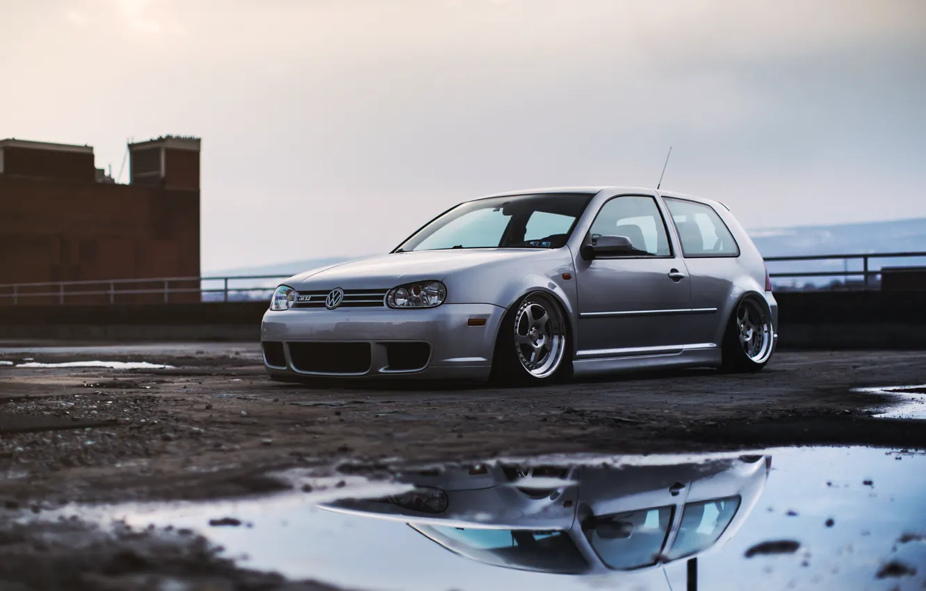 Photo wallpaper Golf, R32, Golf, Volkswagen, VolksWagen, Mk4, frontside