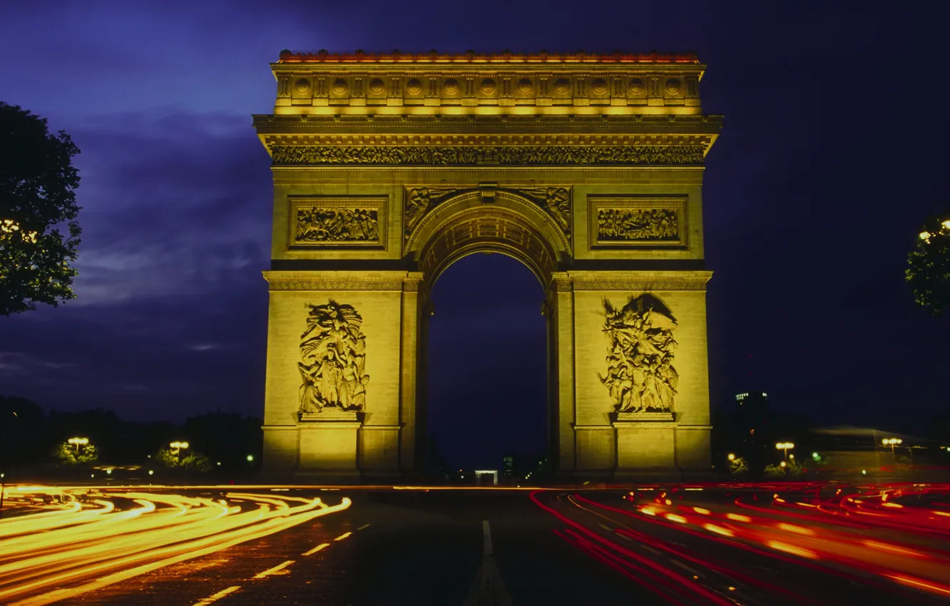 Photo wallpaper the city, arch, attraction