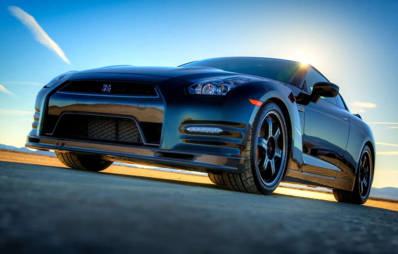 Photo wallpaper Nissan, supercar, Nissan, GT-R, the front, GT-R, Track Edition