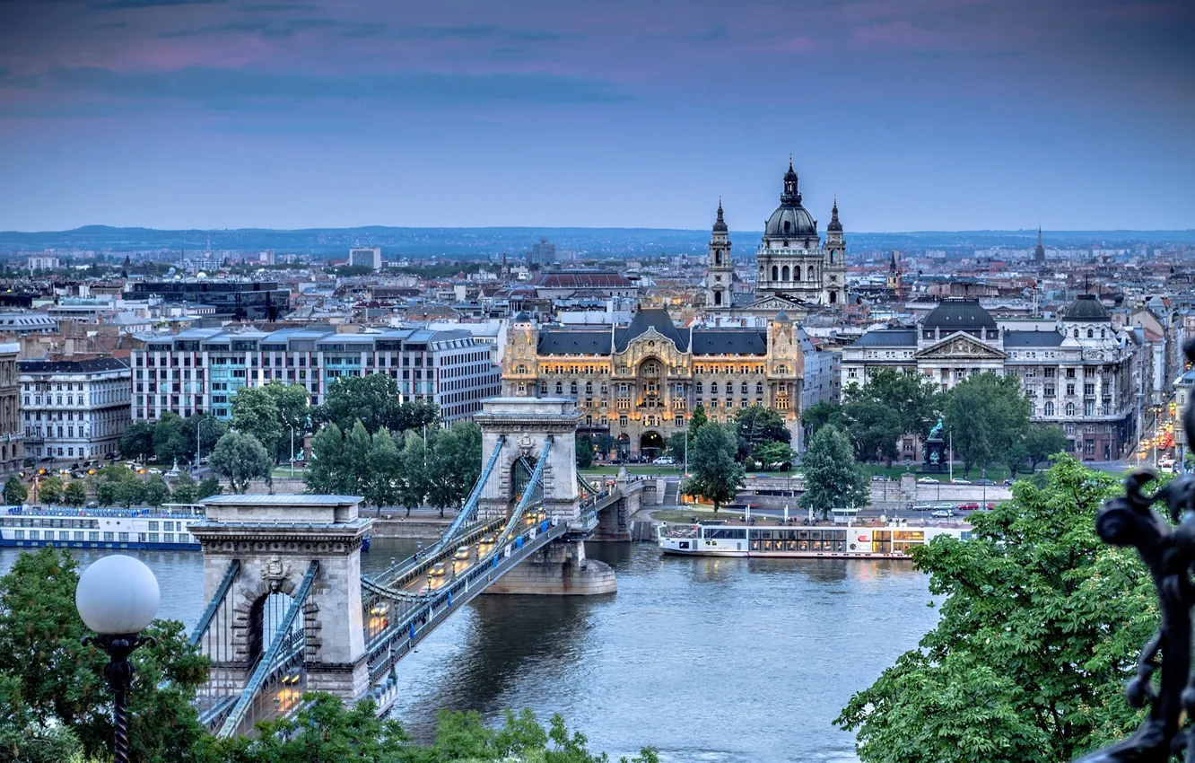 Photo wallpaper nature, the city, river, architecture, Hungary, Budapest, The Danube, Budapest