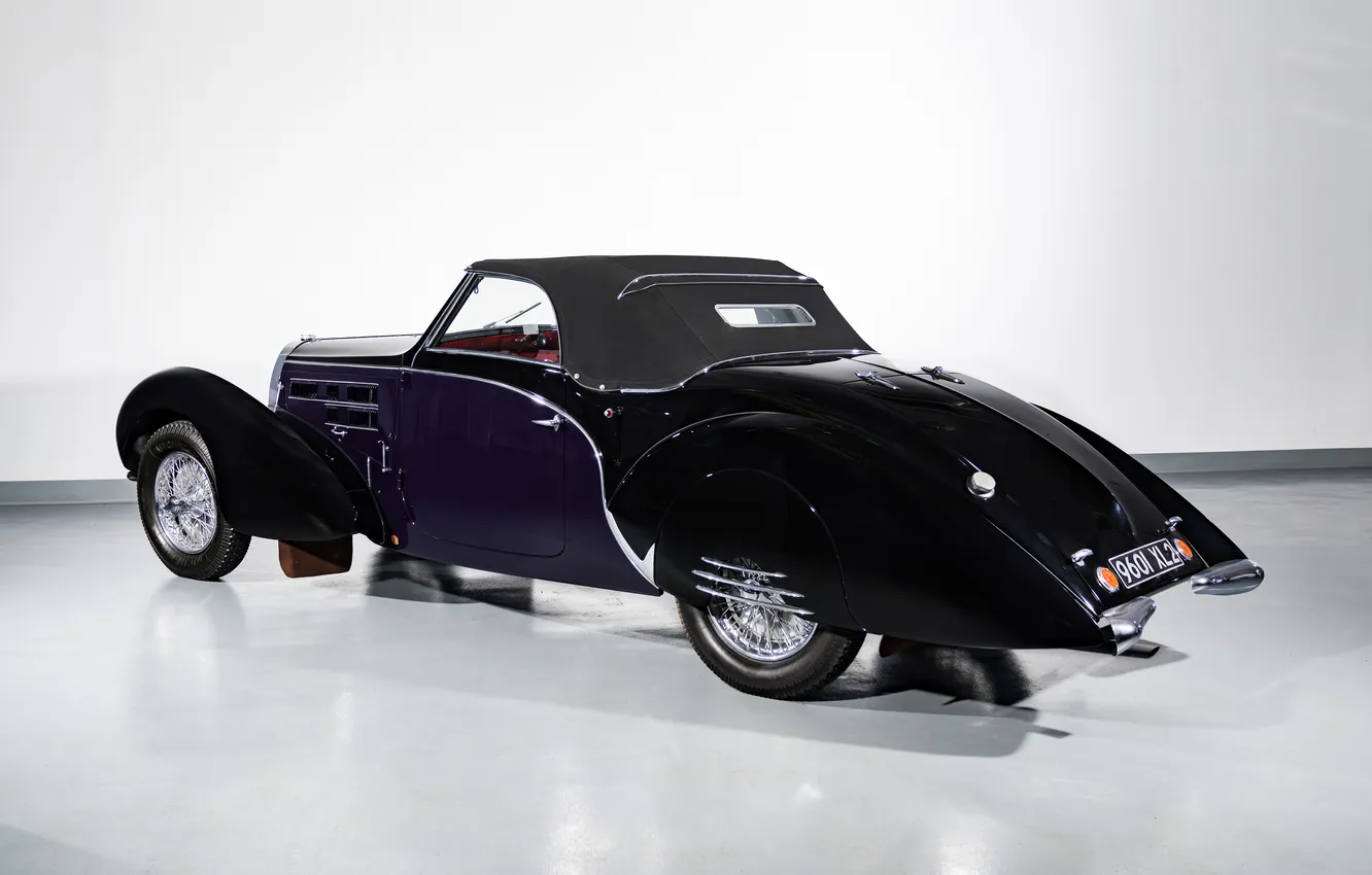 Photo wallpaper Bugatti, retro cars, Cabriolet, 1939, Type 57C, Bugatti Type 57C, Aravis, by Gangloff