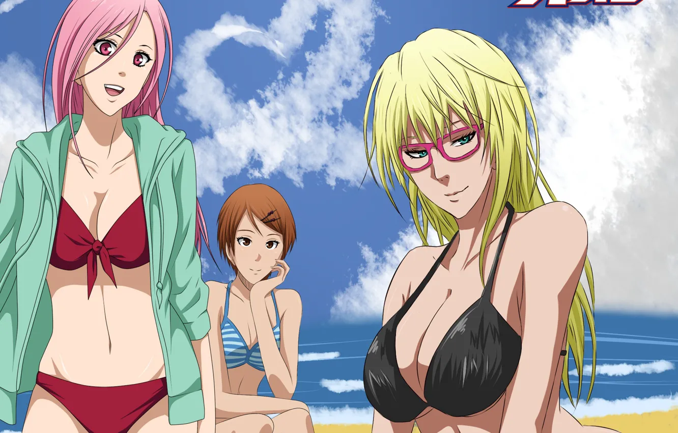 Photo wallpaper beach, girls, Kuroko's Basketball, Kuroko from the Baske