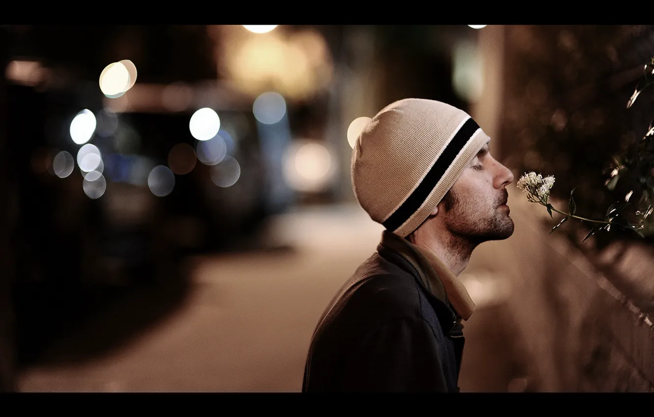 Photo wallpaper flowers, Wallpaper, street, male, picture