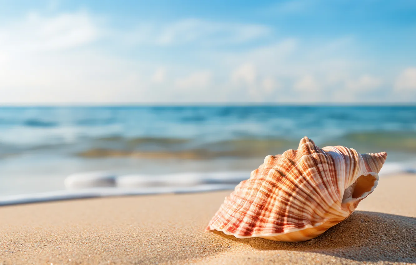 Photo wallpaper sand, sea, wave, beach, summer, the sky, shore, sink