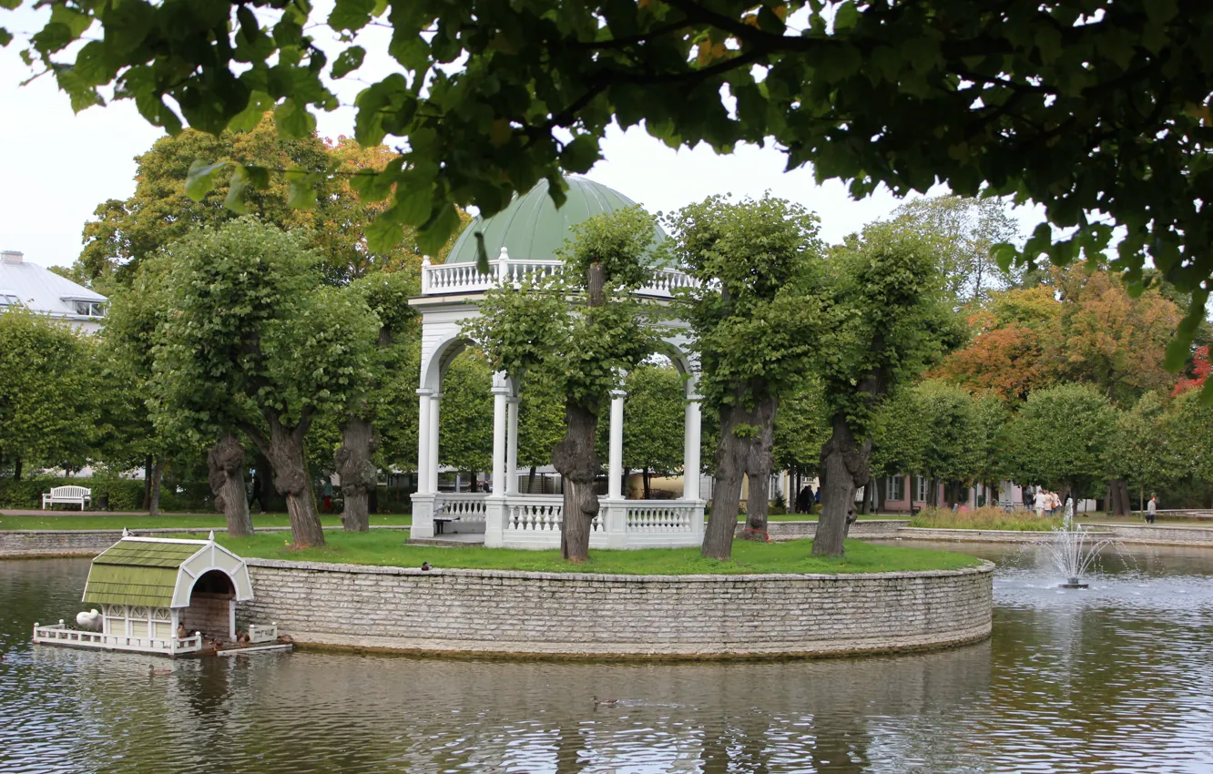 Photo wallpaper summer, trees, nature, the city, pond, Park, Estonia, Tallinn