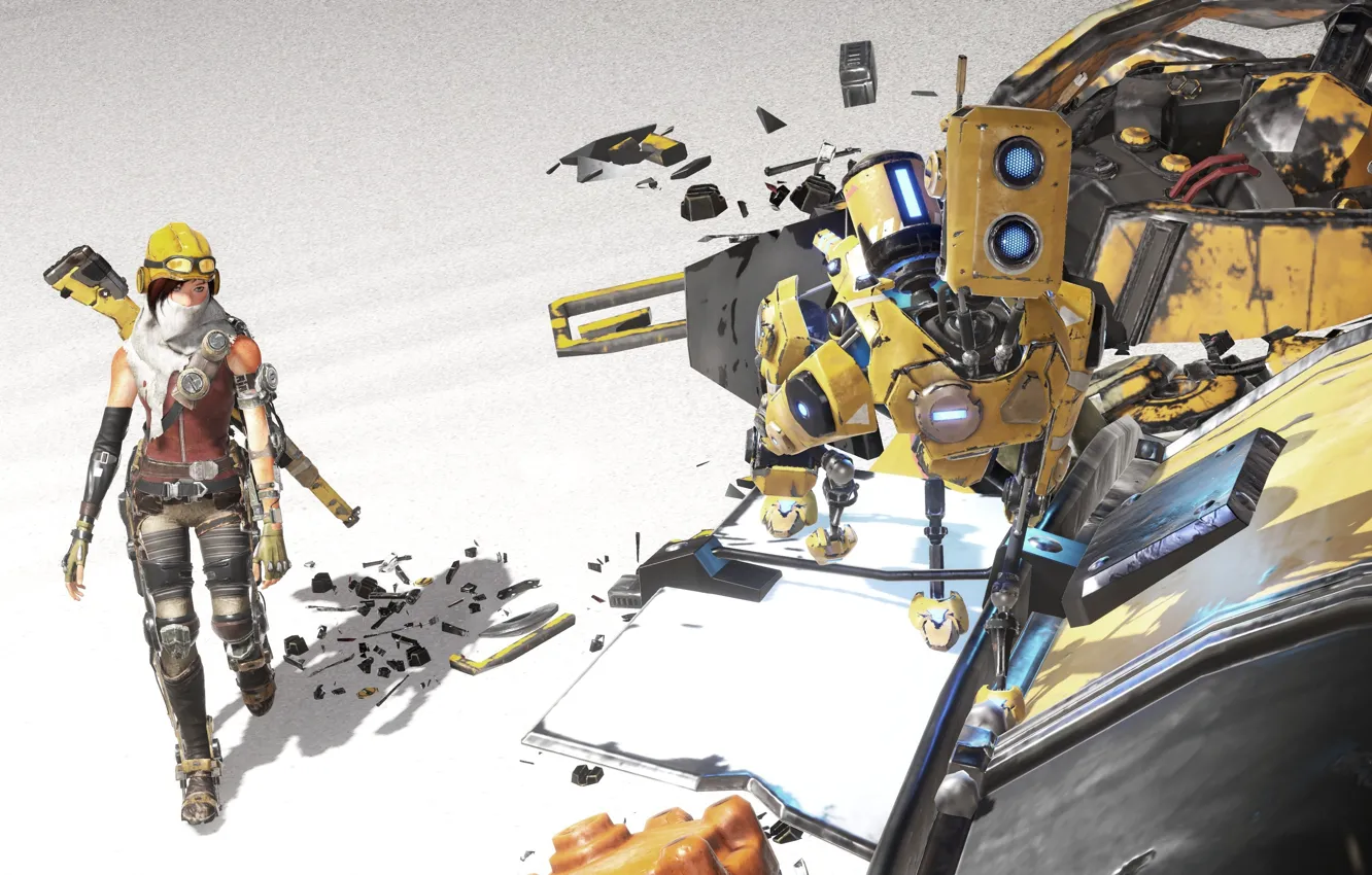 Photo wallpaper Microsoft, wallpaper, metal, girl, windows, gun, game, armor