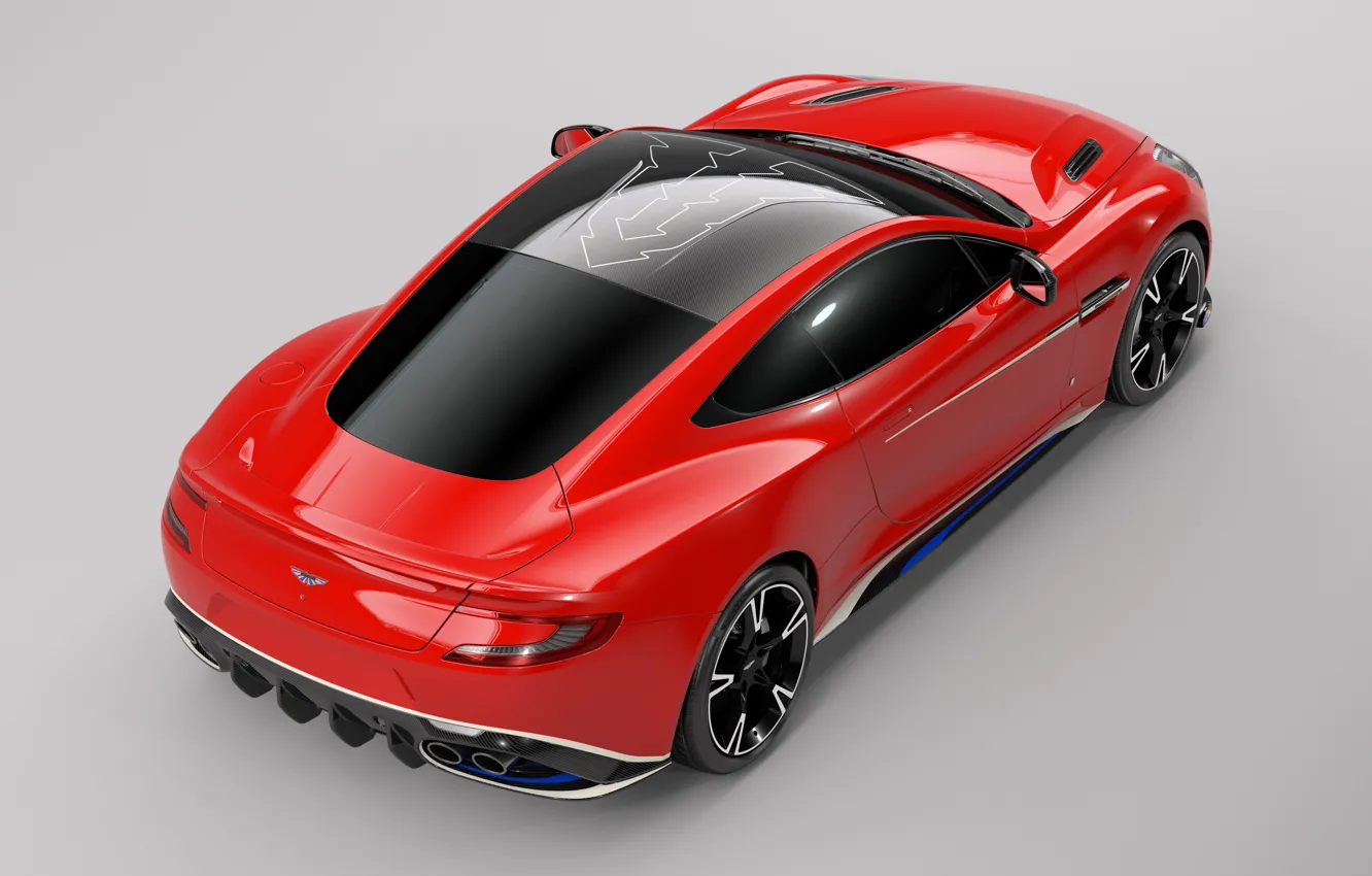 Photo wallpaper car, Aston Martin, red, logo, wings, Arrow, technology, Aston Martin Vanquish S Red Arrows Edition