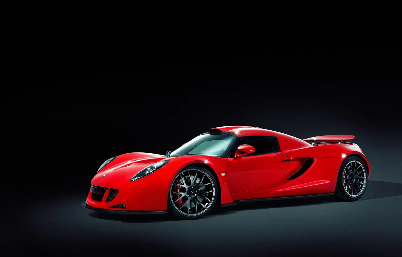 Photo wallpaper supercar, 2011, the dark background, Hennessey, Venom GT, Supercar, dark background, the only instance