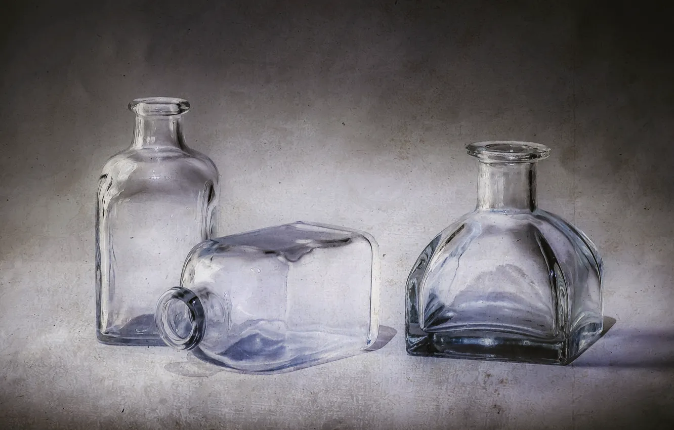 Photo wallpaper glass, bottle, still life, decanter