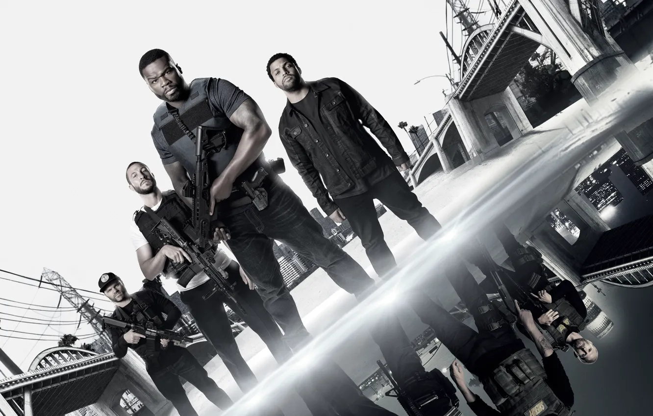 Photo wallpaper weapons, action, poster, the vest, 50 Cent, The hunt for the thieves, Den of Thieves, …