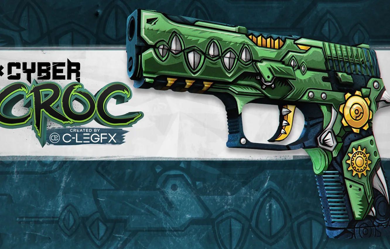 Photo wallpaper mechanism, teeth, gear, paint, cs go, Workshop, custom paint job, cybercroc