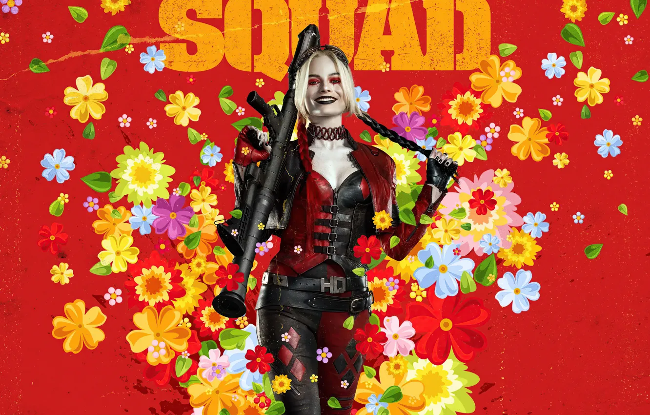 Photo wallpaper poster, Harley Quinn, Margot Robbie, Margot Robbie, Harlin Kvinzel, Suicide Squad: A mission through and …