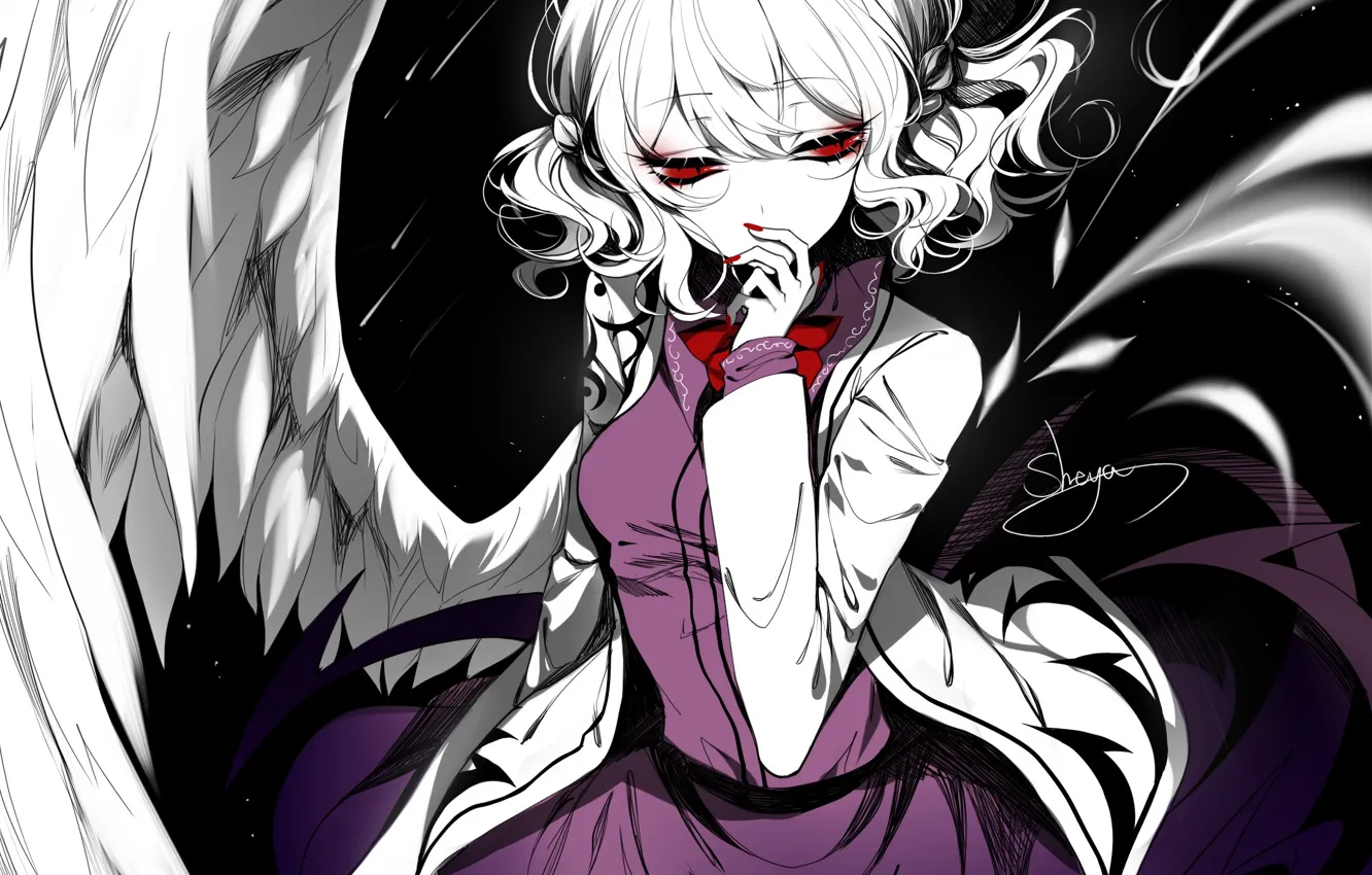 Photo wallpaper girl, angel, touhou, Touhou, Touhou, Sheya, Sagume Kishin