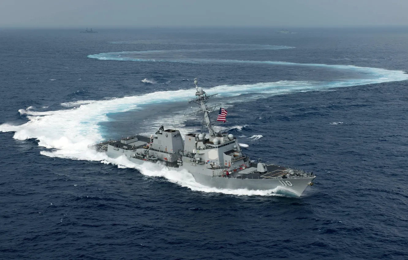Photo wallpaper the ocean, destroyer, Circulation, ddg110, william p. lawrence