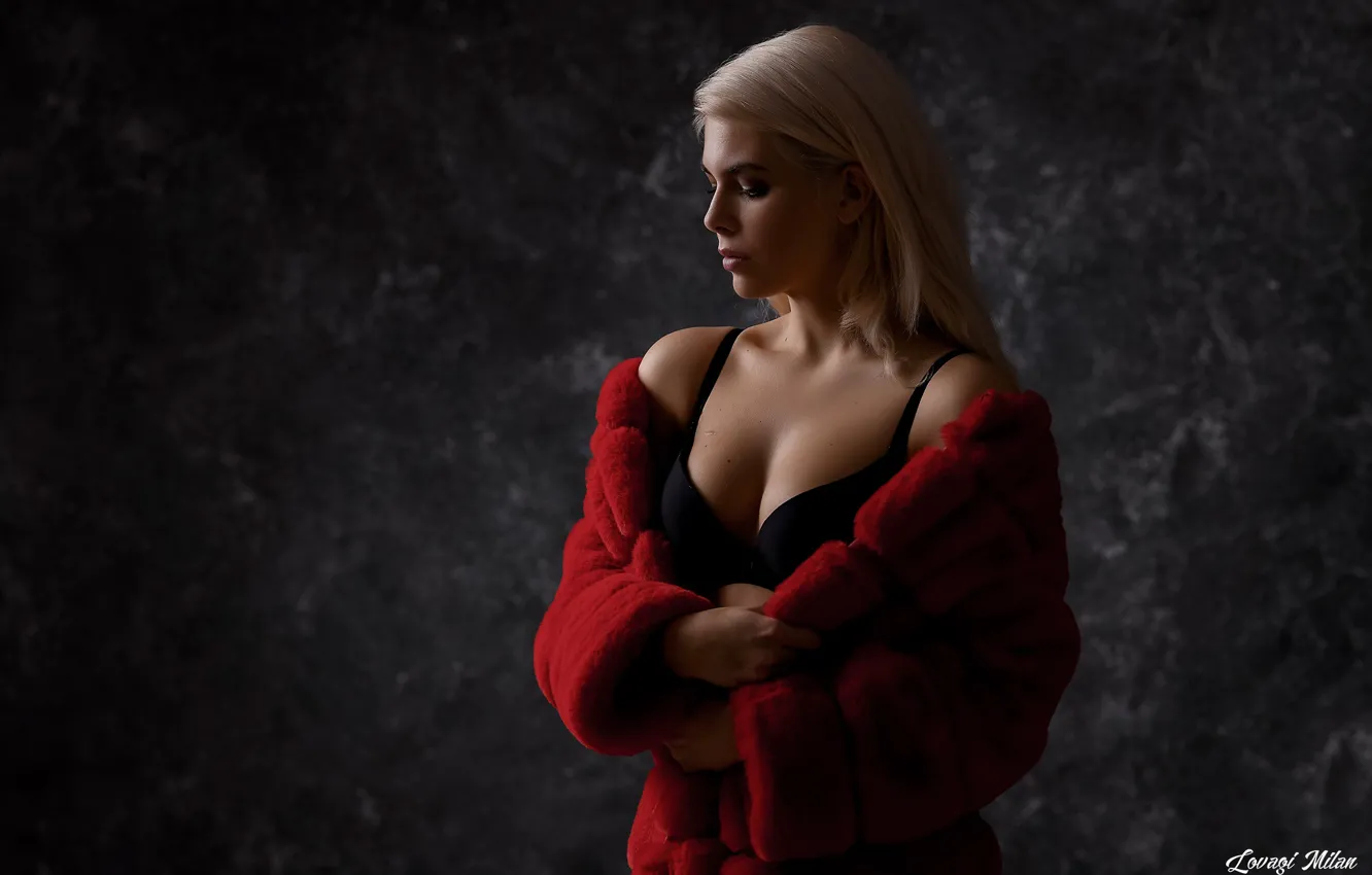 Photo wallpaper bra, girl, background, chest, blonde, Knight Of Milan, chubaka